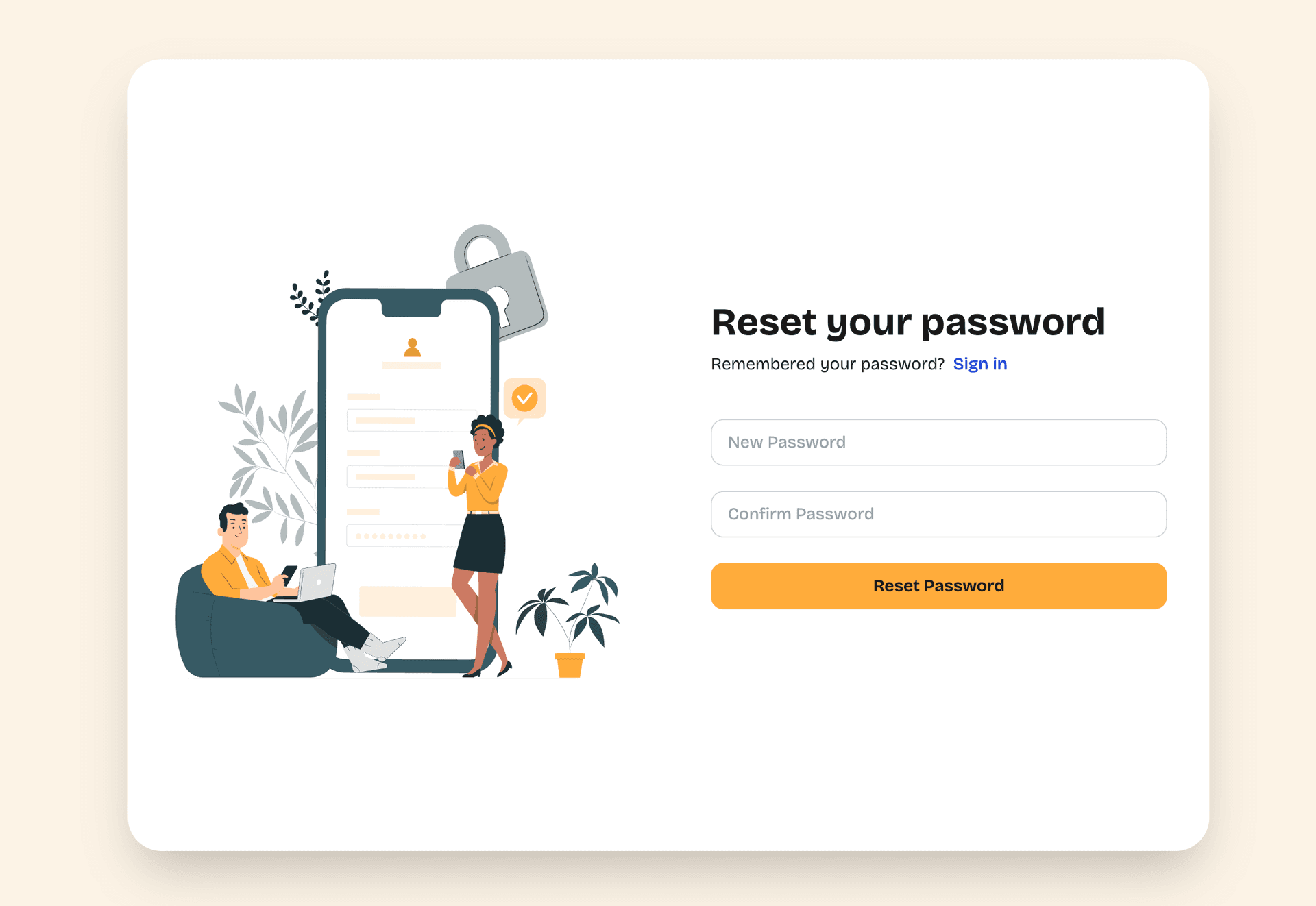 Oktoprism reset password page
